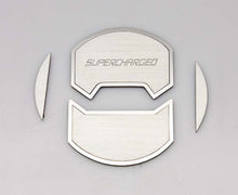 Load image into Gallery viewer, 2010-2015 CAMARO - ROUND AC VENT COVERS ETCHED SUPERCHARGED 8PC  BRUSHED STAINLESS STEEL
