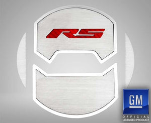 2010-2015 CAMARO RS - ROUND A/C VENT DUCT COVERS DELUXE "RS" STYLE 8PC | BRUSHED STAINLESS, CHOOSE INLAY COLOR