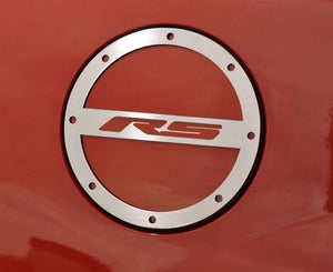 2010-2019 CAMARO RS - RS FUEL DOOR COVER | STAINLESS STEEL, CHOOSE FINISH | BRUSHED