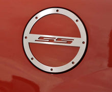 Load image into Gallery viewer, 2010-2019 CAMARO SS - FUEL CAP COVER &quot;SS&quot; STYLE | STAINLESS STEEL, CHOOSE FINISH | BRUSHED
