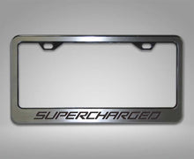 Load image into Gallery viewer, CAMARO - CUSTOM SUPERCHARGED LICENSE PLATE FRAME | STAINLESS STEEL, CHOOSE COLOR
