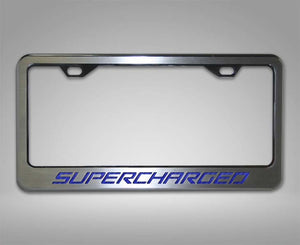 CAMARO - CUSTOM SUPERCHARGED LICENSE PLATE FRAME | STAINLESS STEEL, CHOOSE COLOR