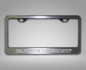 CAMARO - CUSTOM SUPERCHARGED LICENSE PLATE FRAME | STAINLESS STEEL, CHOOSE COLOR