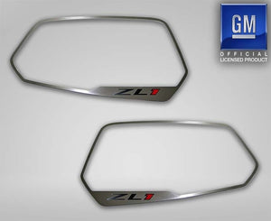 2010-2013 CAMARO ZL1 - SIDE VIEW MIRROR TRIM ZL1 STYLE 2PC | BRUSHED STAINLESS STEEL