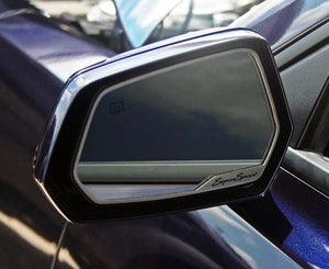 2010-2013 CAMARO SS - SIDE VIEW MIRROR TRIM SUPERSPORT STYLE 2PC | BRUSHED STAINLESS STEEL