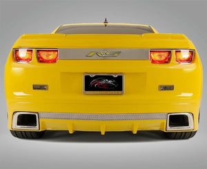 2010-2013 CAMARO RS - RS TRUNK LID PLATE | CHOOSE FINISH/INLAY COLOR | BRUSHED "RS" BRUSHED BLACK