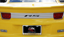 Load image into Gallery viewer, 2010-2013 CAMARO RS - RS TRUNK LID PLATE | CHOOSE FINISH/INLAY COLOR | BRUSHED &quot;RS&quot; BRUSHED BLACK
