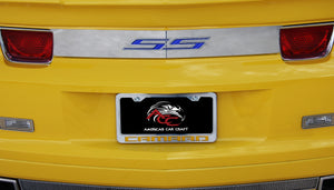 2010-2013 CAMARO - SS TRUNK LID PLATE | CHOOSE FINISH/INLAY COLOR | BRUSHED "SS" BRUSHED BLACK