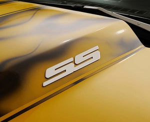 CAMARO SS - EXTERIOR SS EMBLEM SET 2PC | BRUSHED STAINLESS STEEL