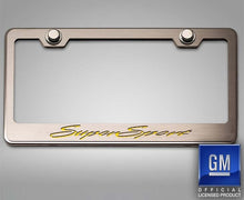 Load image into Gallery viewer, CAMARO SS - CAMARO LICENSE PLATE FRAME W/ SUPERSPORT LETTERING | STAINLESS STEEL, CHOOSE COLOR
