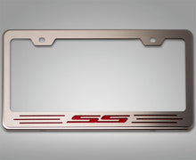 Load image into Gallery viewer, CAMARO SS - LICENSE PLATE FRAME FOR CAMARO WITH SS LETTERING | CHOOSE VINYL OR LED COLOR
