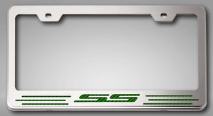 CAMARO SS - LICENSE PLATE FRAME FOR CAMARO WITH SS LETTERING | CHOOSE VINYL OR LED COLOR