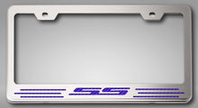 Load image into Gallery viewer, CAMARO SS - LICENSE PLATE FRAME FOR CAMARO WITH SS LETTERING | CHOOSE VINYL OR LED COLOR
