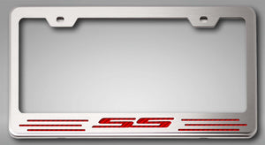 CAMARO SS - LICENSE PLATE FRAME FOR CAMARO WITH SS LETTERING | CHOOSE VINYL OR LED COLOR