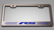 Load image into Gallery viewer, CAMARO RS - LICENSE PLATE FRAME WITH RS LETTERING | CHOOSE VINYL INLAY COLOR
