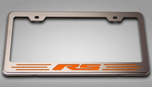 Load image into Gallery viewer, CAMARO RS - LICENSE PLATE FRAME WITH RS LETTERING | CHOOSE VINYL INLAY COLOR
