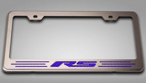 CAMARO RS - LICENSE PLATE FRAME WITH RS LETTERING | CHOOSE VINYL INLAY COLOR