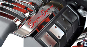 2010-2015 CAMARO SS - FUEL RAIL COVERS SUPER SPORT 2PC | POLISHED STAINLESS STEEL, CHOOSE INLAY COLOR