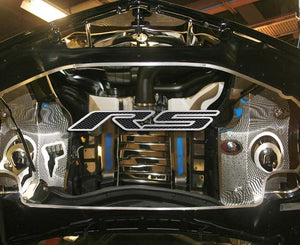 2010-2020 CAMARO RS - 'RS' HOOD EMBLEM ONLY | BRUSHED STAINLESS STEEL, CHOOSE INLAY COLOR