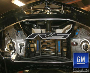 2010-2020 CAMARO RS - 'RS' HOOD EMBLEM ONLY | BRUSHED STAINLESS STEEL, CHOOSE INLAY COLOR