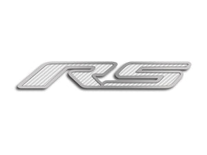 2010-2020 CAMARO RS - 'RS' HOOD EMBLEM ONLY | BRUSHED STAINLESS STEEL, CHOOSE INLAY COLOR