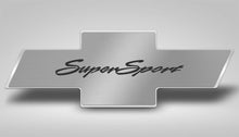 Load image into Gallery viewer, 2010-2015 CAMARO SS - HOOD BADGE W/SUPER SPORT EMBLEM FOR FACTORY PAD | STAINLESS, CHOOSE INLAY COLOR
