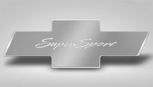 Load image into Gallery viewer, 2010-2015 CAMARO SS - HOOD BADGE W/SUPER SPORT EMBLEM FOR FACTORY PAD | STAINLESS, CHOOSE INLAY COLOR
