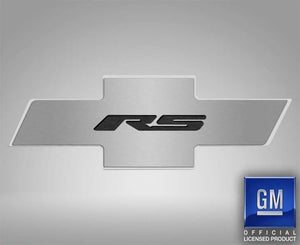 2010-2015 CAMARO RS - HOOD BADGE RS EMBLEM FOR FACTORY PAD | STAINLESS STEEL, CHOOSE INLAY COLOR