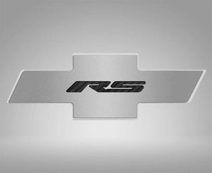 2010-2015 CAMARO RS - HOOD BADGE RS EMBLEM FOR FACTORY PAD | STAINLESS STEEL, CHOOSE INLAY COLOR