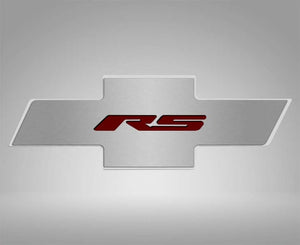 2010-2015 CAMARO RS - HOOD BADGE RS EMBLEM FOR FACTORY PAD | STAINLESS STEEL, CHOOSE INLAY COLOR