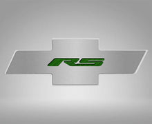 Load image into Gallery viewer, 2010-2015 CAMARO RS - HOOD BADGE RS EMBLEM FOR FACTORY PAD | STAINLESS STEEL, CHOOSE INLAY COLOR
