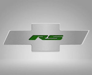 2010-2015 CAMARO RS - HOOD BADGE RS EMBLEM FOR FACTORY PAD | STAINLESS STEEL, CHOOSE INLAY COLOR