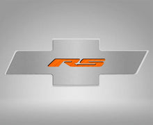 Load image into Gallery viewer, 2010-2015 CAMARO RS - HOOD BADGE RS EMBLEM FOR FACTORY PAD | STAINLESS STEEL, CHOOSE INLAY COLOR
