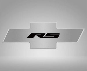 2010-2015 CAMARO RS - HOOD BADGE RS EMBLEM FOR FACTORY PAD | STAINLESS STEEL, CHOOSE INLAY COLOR