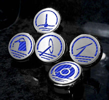 Load image into Gallery viewer, 2010-2022 CAMARO V6 - ENGINE FLUID CAP COVERS W/ENGINE FLUID ICONS 5PC | CHOOSE INLAY COLOR
