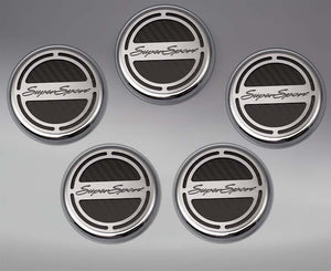 2010-2022 CAMARO SS - ENGINE FLUID CAP COVER SET SUPER SPORT STYLE AUTOMATIC 5PC | CHOOSE INLAY COLOR