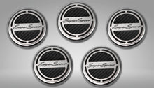 Load image into Gallery viewer, 2010-2022 CAMARO SS - ENGINE FLUID CAP COVER SET SUPER SPORT STYLE AUTOMATIC 5PC | CHOOSE INLAY COLOR
