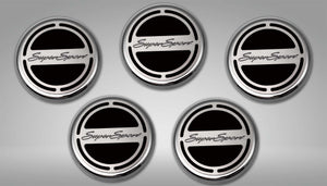 2010-2022 CAMARO SS - ENGINE FLUID CAP COVER SET SUPER SPORT STYLE AUTOMATIC 5PC | CHOOSE INLAY COLOR