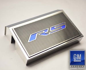 2016-2021 CAMARO RS - FUSE BOX COVER BRUSHED W/CARBON FIBER RS STYLE TOP PLATE | CHOOSE INLAY COLOR