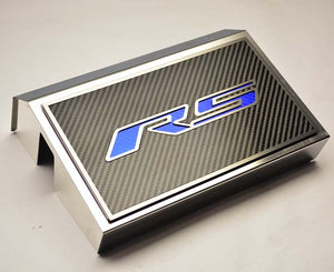 2016-2021 CAMARO RS - FUSE BOX COVER POLISHED W/CARBON FIBER RS STYLE TOP PLATE| CHOOSE INLAY COLOR