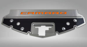 2016-2024 CAMARO - CARBON FIBER FRONT HEADER PLATE CAMARO STYLE | CHOOSE CAMARO VINYL/LED COLOR