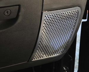 2007-2018 JEEP WRANGLER JK/JKU - PERFORATED SPEAKER GRILLES 2PC | STAINLESS STEEL