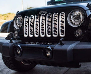 2007-2018 JEEP WRANGLER JK - SAFARI STYLE GRILLE | BRUSHED STAINLESS STEEL