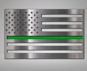 AMERICAN FLAG EMBLEM 1 OR 2 PIECE SET | STAINLESS STEEL, CHOOSE COLOR & FINISH | POLISHED NO COLOR 1PC