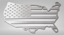 Load image into Gallery viewer, USA MAP FLAG EMBLEM 1PC | STAINLESS STEEL, CHOOSE FINISH/COLOR STYLE | POLISHED NO COLOR 1PC
