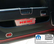 Load image into Gallery viewer, 2008-2014 CHALLENGER - DOOR BADGE PLATE W/HEMI INLAY 2PC | STAINLESS STEEL, CHOOSE INLAY COLOR
