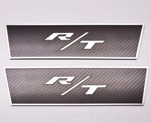 Load image into Gallery viewer, 2008-2014 CHALLENGER - CARBON FIBER DOOR BADGE PLATES WITH R/T INLAY 2PC | POLISHED STAINLESS TRIM
