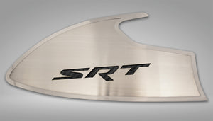 2015-2023 CHALLENGER - DOOR BADGES WITH SRT INLAY | BRUSHED STAINLESS STEEL, CHOOSE INLAY COLOR