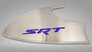 2015-2023 CHALLENGER - DOOR BADGES WITH SRT INLAY | BRUSHED STAINLESS STEEL, CHOOSE INLAY COLOR