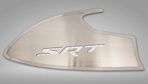 2015-2023 CHALLENGER - DOOR BADGES WITH SRT INLAY | BRUSHED STAINLESS STEEL, CHOOSE INLAY COLOR